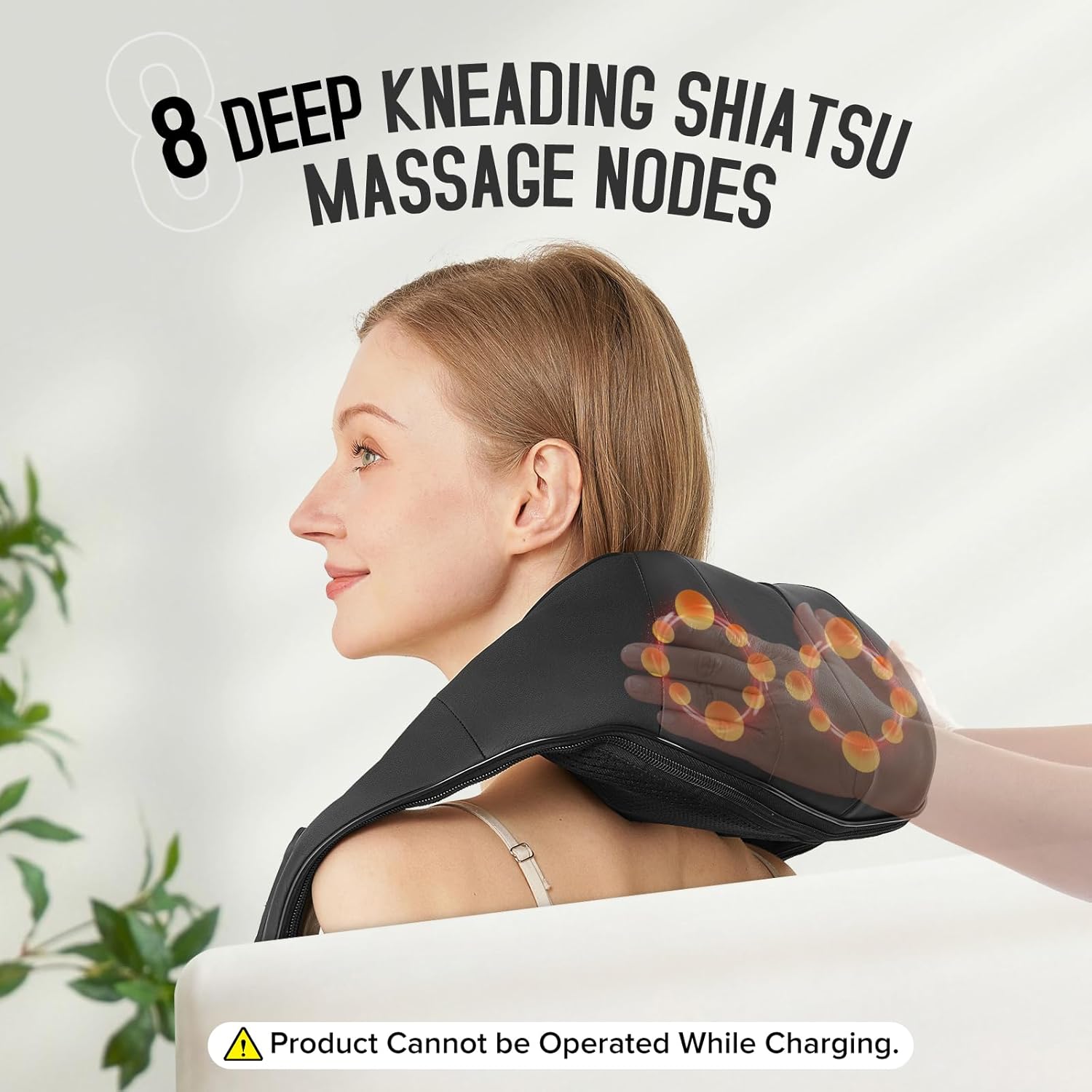 Cordless Shiatsu Neck and Shoulder Massager, Back Massager with Heat ,Massage Deeper Tissue 4D Kneading Massage for Shoulder, Neck and Back, Use at Home, Office, Car - Gifts for Fathers Day Dad Gift - Image 7