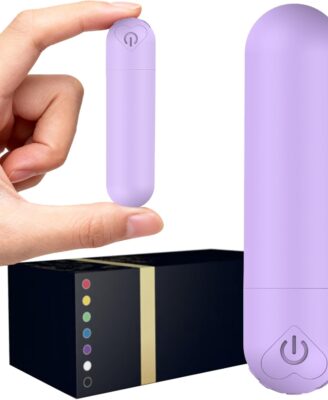 Mini Handheld Electric Back Massager Waterproof Quite Massager, Portable Massager for Back Neck Shoulder Body,Light Purple